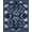 Navy Blue Silver, Pattern 1, variant on ODIKA Swirls Mythical Swirling Scroll Border Stylized Serpent Mist Playful Expressive Stain Resistant Low Profile for Dorm Room, Small Living Apartment