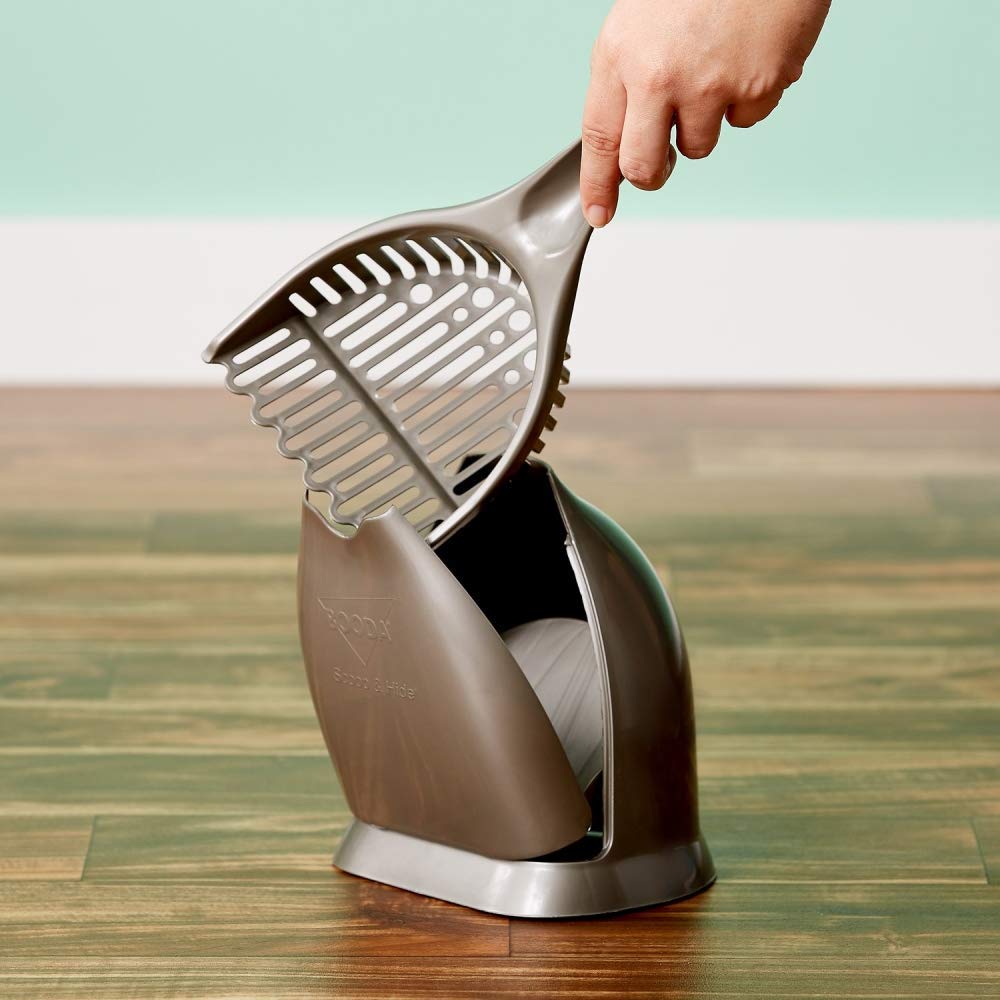 Petmate Scoop N Hide Litter Scoop with Stand, Silver photo 2