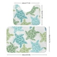 thumbnail image 2 of Sea Turtles Bathroom Rugs Set 2 Pieces, Bathroom Set - Quick Drying Bath Mat And U-Shaped Toilet Rug, Water Absorbent Bath Carpet For Bedroom Floor Living Room, Machine Washable, 2 of 6