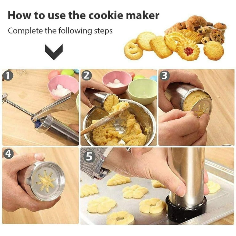 Unboxing & use Biscuit Maker set  How To Use Cookie Biscuit Maker