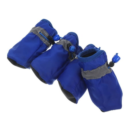 KALLORY 4 Pcs Dog Boots Pet Waterproof Puppy Booties Shoes for Summer Rainy Weather