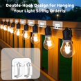 thumbnail image 4 of 100 ganchos de cadena de luces para exteriores, ganchos de cadena de luces con diseño adhesivo, fácil instalación sin taladro, perfecto para Navidad y decoración de patio, 4 of 7