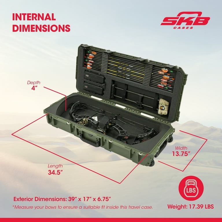 SKB Cases 3614 Hard Plastic Exterior Parallel Limb Bow Crossbow