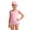 Pink, variant on LYHao Solid Color Swimsuit With Matching Cap For Girls Comfortable Swimwear,One-Piece Bathing Suit 3-4 Years Pink