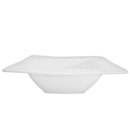 

Deep Square Bowl W/ Wide Rim 40 Oz. 11-1/2 Sq. X 3-1/4 H Porcelain Super White