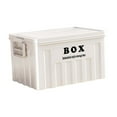 thumbnail image 2 of Luzkey Boîte de Rangement avec Couvercle Caisse Utilitaire avec Poignées Bac de Rangement Multifonction pour Jouets Livres Organisation d'Épicerie, 2 of 8