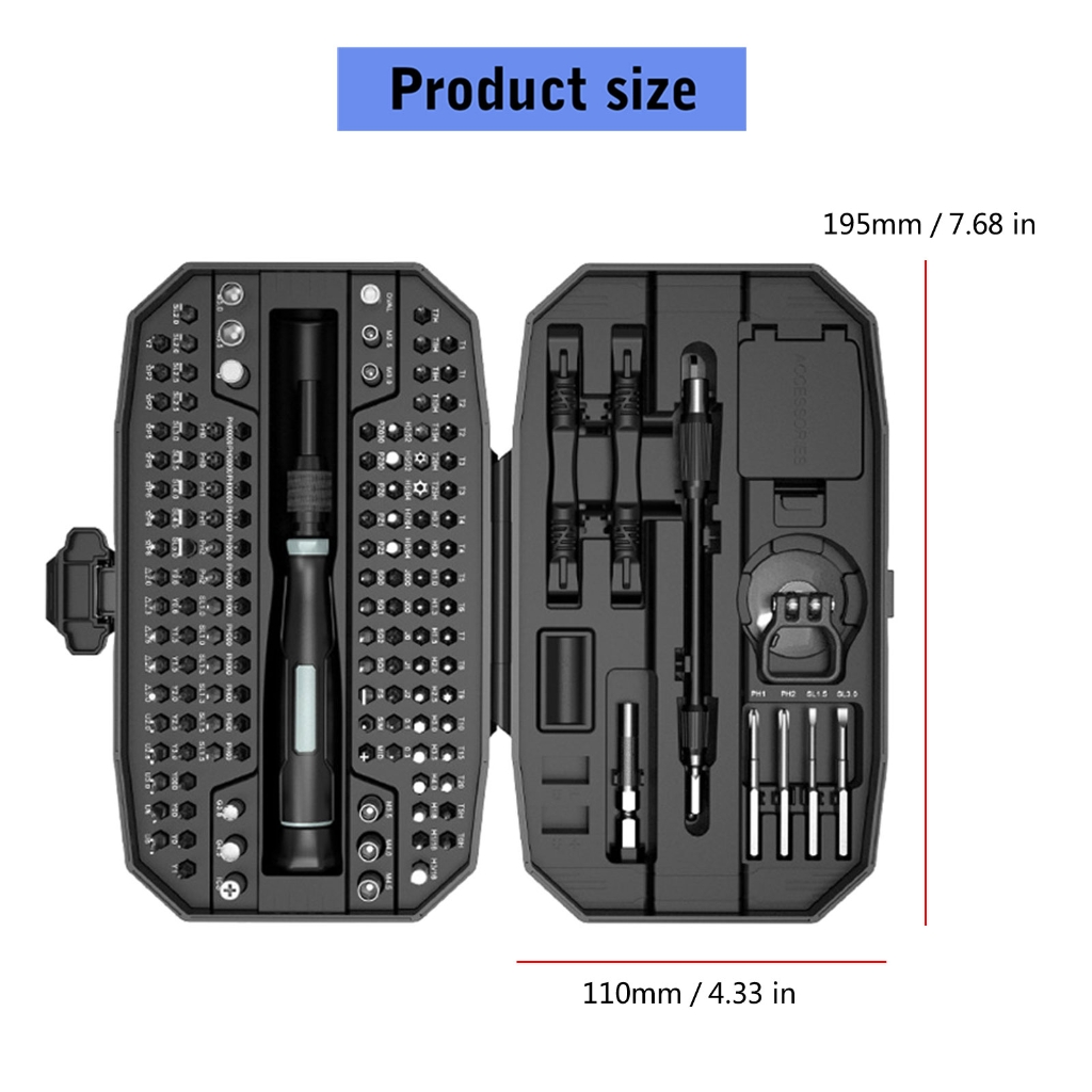 Ergonomic 152 Piece Professional Screwdriver Set Portable Repair Tool Organizers