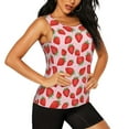 thumbnail image 2 of Bixox Women's Strawberries Printed Sleeveless Fitness Workout Running Quick-Dry Tank Top, 2 of 7