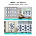 thumbnail image 6 of Window Privacy Film Navy Blue Coastal Stained Glass Window Film Decorative Sun Block Window Cover Vintage Nautical Summer Rudder Window Clings Static Adhesive Sticker for Bathroom 29.5"x78.7", 6 of 6