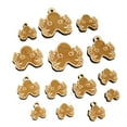thumbnail image 1 of Cute Octopus Wood Mini Charms Shapes DIY Craft Jewelry - No Hole - 30mm (6pcs), 1 of 7