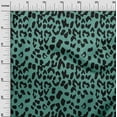 thumbnail image 2 of oneOone Cotton Poplin Dusty Teal Green Fabric Leopard Animal Skin Dress Material Fabric Print Fabric By The Yard 56 Inch Wide, 2 of 4