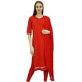 thumbnail image 2 of Atasi Indian Bollywood Straight Red Salwar Suit Wedding Ethnic Party Wear - 22, 2 of 7