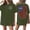 Army Green, variant on Patriotic Blouse Women 4th Of July Usa Flag Short Sleeve Crew Neck Tops 1776-2026 American Flag Casual Tunics M