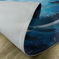 thumbnail image 5 of Ambesonne Whale Place Mats Set of 4, Marine Motif Ocean Retro, Standard Size, Petrol and Violet Blue, 5 of 6