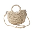 thumbnail image 4 of Bolsa tejida Salvador de cuerda de papel para viajes diarios beige, 4 of 10