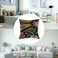 thumbnail image 5 of Shiartex Decorative Throw Lumbar Pillow Cover Vintage Elegant Butterfly Hibiscus Floral Old Black Fern Pattern Begonia Bird Flowers Exotic Calla Cozy Pillowcase for Couch Bed 2pcs White, 5 of 7