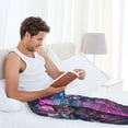 thumbnail image 5 of Salouo Neon Night Cityscape Print Pajama Pants for Men, Lounge Pants Elastic Waistband Casual Men's sleepwear Loungewear Sleep Pajama Pant -X-Large, 5 of 7