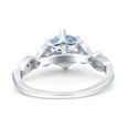 thumbnail image 3 of Vintage Style Round Wedding Engagement Ring Simulated 925 Sterling Silver Size 7, 3 of 5