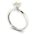 thumbnail image 2 of 0.5 ct Princess Cut Natural Morganite Solitaire Engagement Ring for Women in 18K White Gold, 2 of 5
