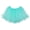 Aqua, variant on Hot Pink Little Girls Tutu Ruffle Edge 3-Layer (4 mo - 3T)