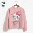 thumbnail image 2 of Hello Kitty Sweat à Capuche Femme Rose Kawaii Imprimé Dessin Animé Harajuku Ample Mode Coréenne Vêtements Féminins, 2 of 7
