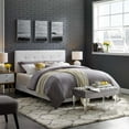 thumbnail image 3 of Amira King Upholstered Fabric Bed (6002-WHI), 3 of 8