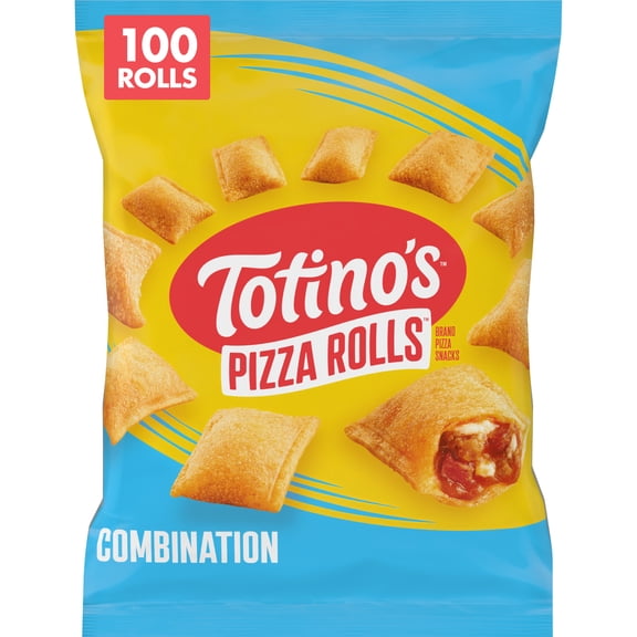 Totino's Pizza Rolls, Combination Flavored, Frozen Snacks, 100 Rolls, 48.8 oz