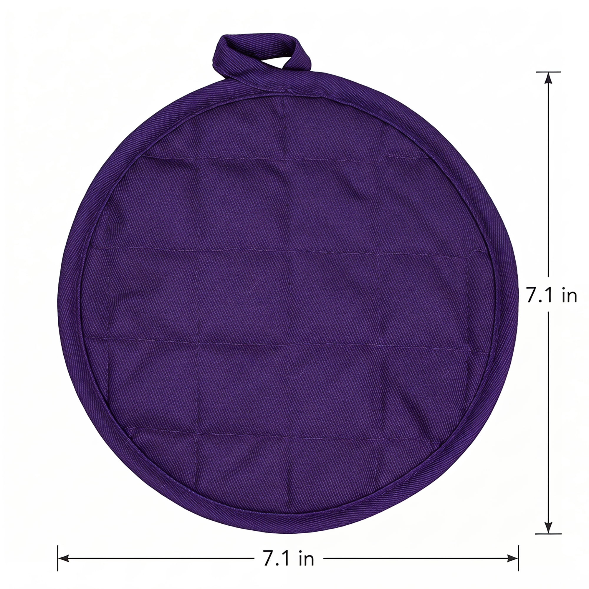 Unique Bargains 2 Pcs Pot Holders Heat Resistant Trivets Non Slip Hot Pads for Kitchen Purple blue 7.1"x7.1"