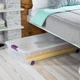 thumbnail image 4 of Miemie 4-Pack 60 Quart Clear View Latch Box, Wheeled Underbed Organizer Bins with Latching Lids - Clear Plastic Organization Containers for Closet, Bedroom, Shelving Units and Everyday Home Storage, 4 of 8