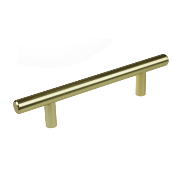 GlideRite 3-3/4 in. Center Modern Cabinet Bar Pull, Satin Gold