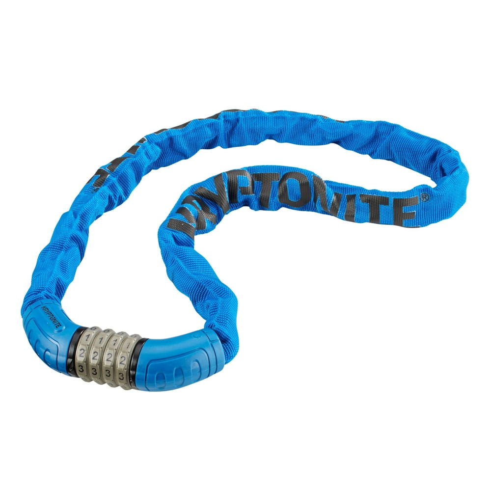 Kryptonite Lockdown 5mm Chain Combo Bicycle Lock Blue