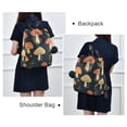 thumbnail image 4 of FORMRS Women's Travel Backpack Purse Anti-Theft Hidden Pockets Casual Shoulder Bag, Black Mushroom Pattern, 4 of 7