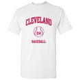 thumbnail image 2 of Cleveland Classic Baseball Arch Basic Cotton T-Shirt - Small - White, 2 of 6