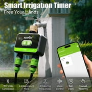 RainPoint Smart Bluetooth Hose Timer 2 Outlet Sprinkler Timer App Control,HTV201B Water Timer Only (Not Hub)