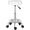 White, variant on Round Bar Stool with Lines Rotation Counter Adjustable Height, Modern Bar Stools 360° Swivel PU Leather Armless Bar Chair for Kitchen Dining Living Bistro Spa, (White, Round)