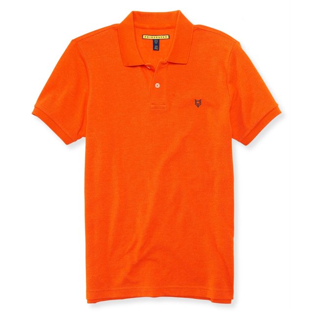 Polo de Rugby Aeropostale con logotipo naranja grande
