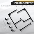 thumbnail image 3 of Ktaxon Chevrolet Engine Cradle Stand with Wheels, 1000 lbs Rolling Engine Dolly Compatible with Chevy Dolly Mover Repair Rebuild, Steel Construction, 3 of 11