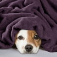 thumbnail image 6 of Shilucheng Fleece Blanket Queen, Cozy Fuzzy Throw Blankets, Soft Plush Bed Blanket Purple, 90"x90", 6 of 9