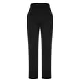 thumbnail image 6 of Oksale Travel Pants Women Petite Elastic High Waisted Ankle Pants Casual Comfortable Soft Straight Leg Trousers Black XL, 6 of 10