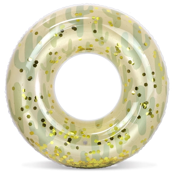 CoTa Global Summer Vibe Dessert Pool Tube, Gold Confetti, 36"