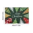 thumbnail image 3 of Outdoor Christmas Decorations Christmas Tree Decorations, Linen Tree Print Placemat Outdoor Party Holiday Table Setting, 3 of 6