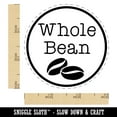 thumbnail image 2 of Whole Bean Coffee Label Self-Inking Rubber Stamp Ink Stamper - Purple Ink - Small 3/4 Inch, 2 of 7