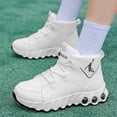 thumbnail image 2 of CORASUN Men's White Athletic Sneakers with Air Cushion, Waterproof PU Leather Lightweight Non-Slip Running Shoes for Men & Teens, Gym and Daily Casual, 2 of 9