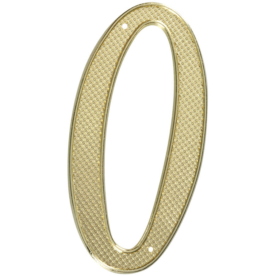 Stanley Hardware 579915 4" Brass 0 House Numbers