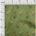thumbnail image 1 of oneOone Polyester Lycra Fabric Leaves|Swirl & Floral Block Print Sewing Fabric BTY 56 Inch Wide, 1 of 4