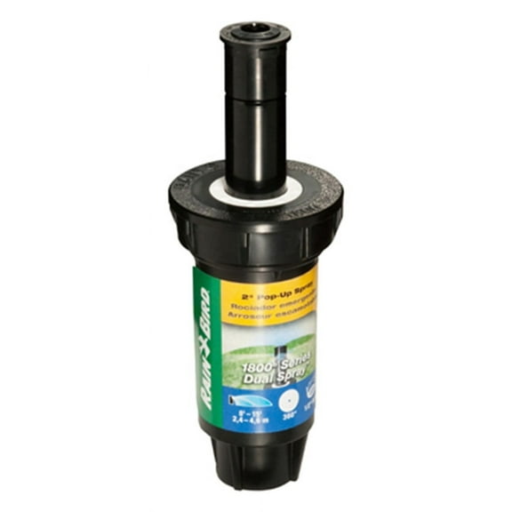Rainbird 1802FDS Dual Spray Head Sprinkler, 0.1 gpm, 1/2 in FNPT, 2 in Pop-Up