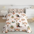 thumbnail image 2 of Feelyou Tribal Western Boot Bedding Comforter Set for Kids, Rustic Sheep Skull Twin Comforter Sets, Cactus Groovy Flower Reversible Bedding Set, Lightweight Room Decor, 2-Piece, 2 of 8