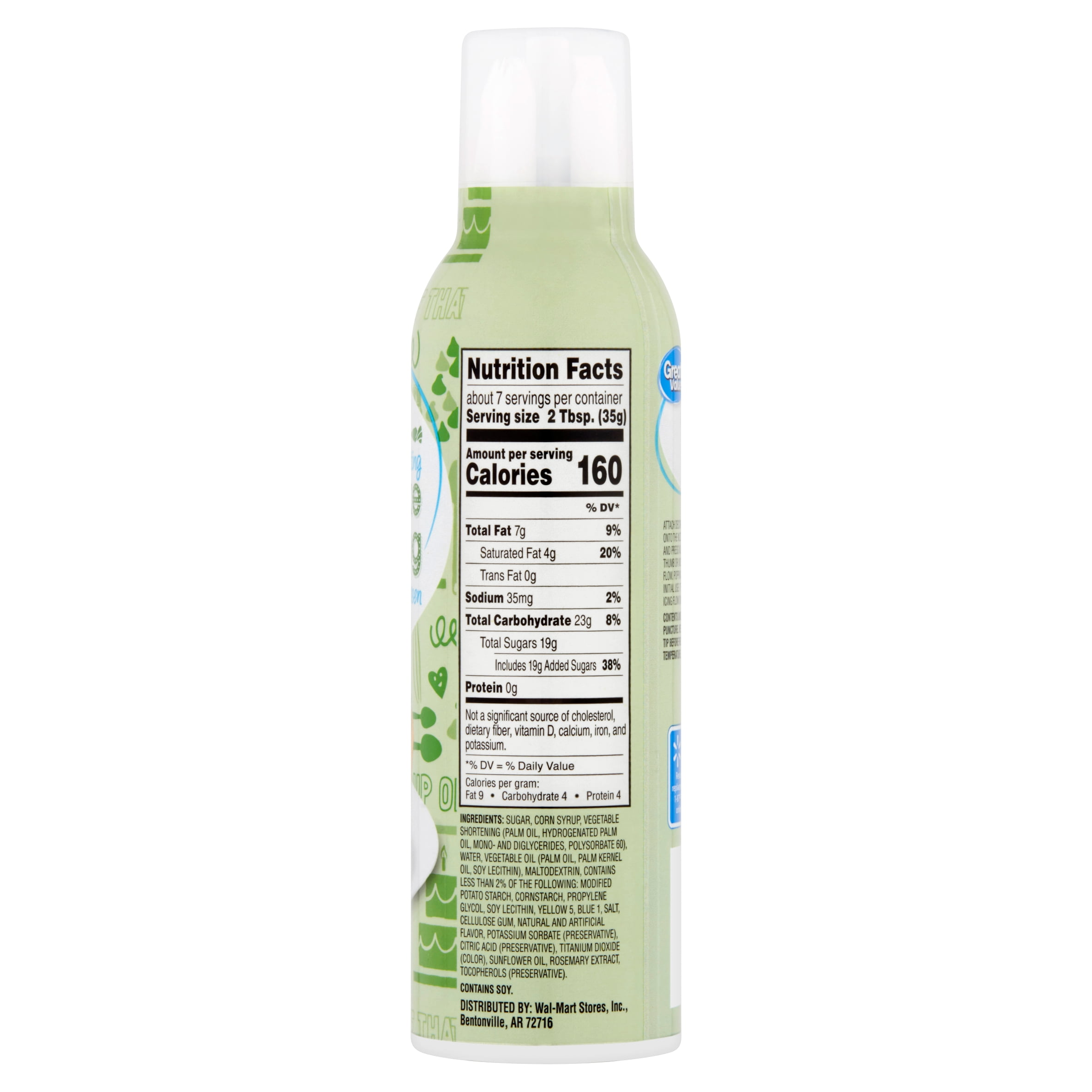 Great Value Green Decorating Cupcake Icing, 8.4 oz