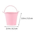 thumbnail image 2 of MasteelfCA 4Pcs Iron Bucket Succulent Plants Bucket Portable Flower Storage Bucket for Balcony, 2 of 7