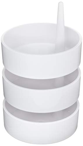 White Basics Pivoting 3-Tiered Tray Jewelry Storage Organizer